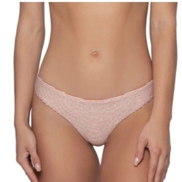 PQ Swim Aperol Stripe Bikini Full Bottom Gold Size Medium M NWT - Picture 8 of 8